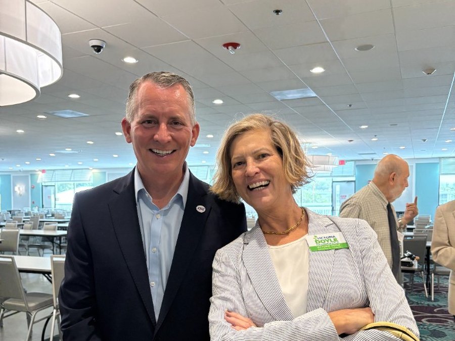 Victoria Doyle with former Congressman David Jolly at a community event